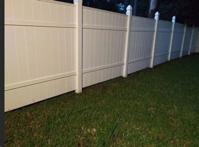 Vinyl fence line: after