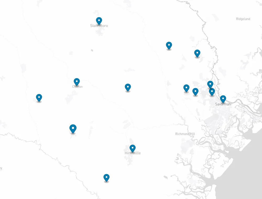 Service area map